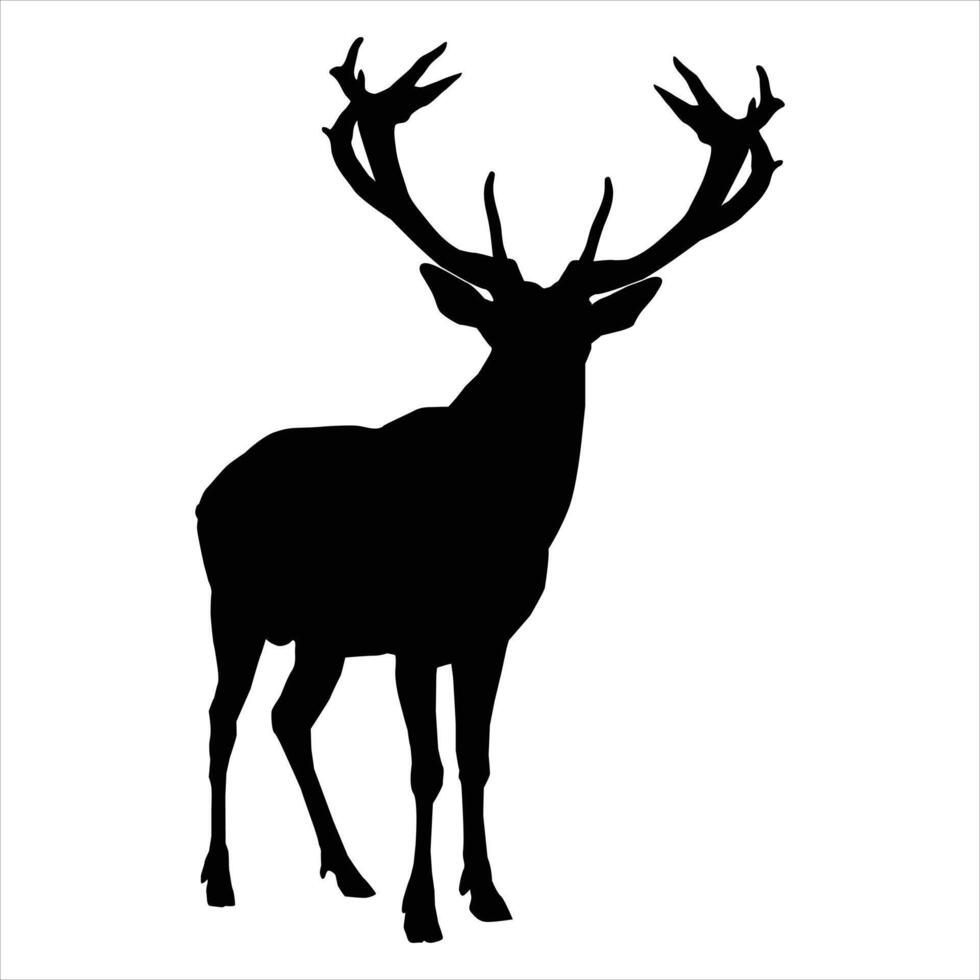 Deer silhouette icon vector