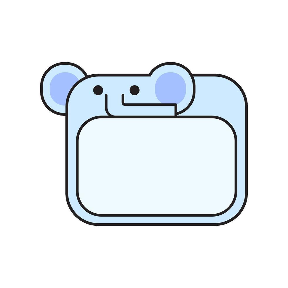 Elephant Note Frame Illustration vector