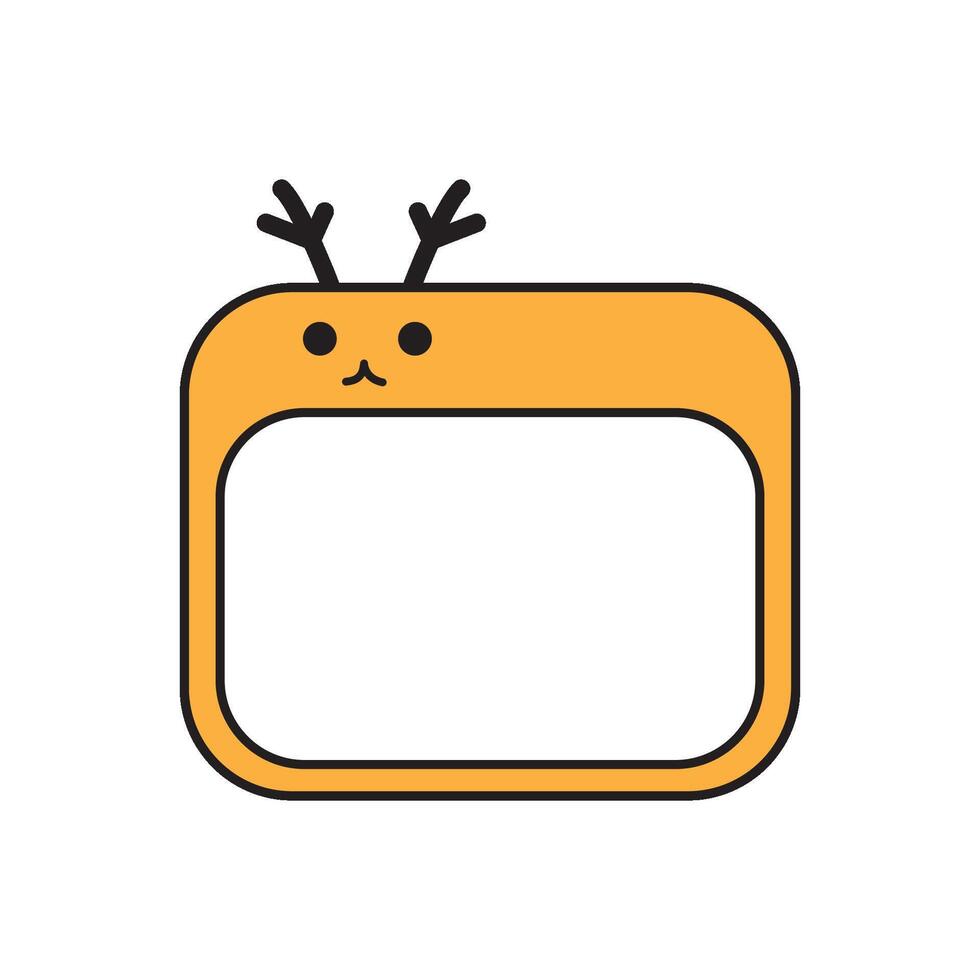 Giraffe Note Frame Illustration vector