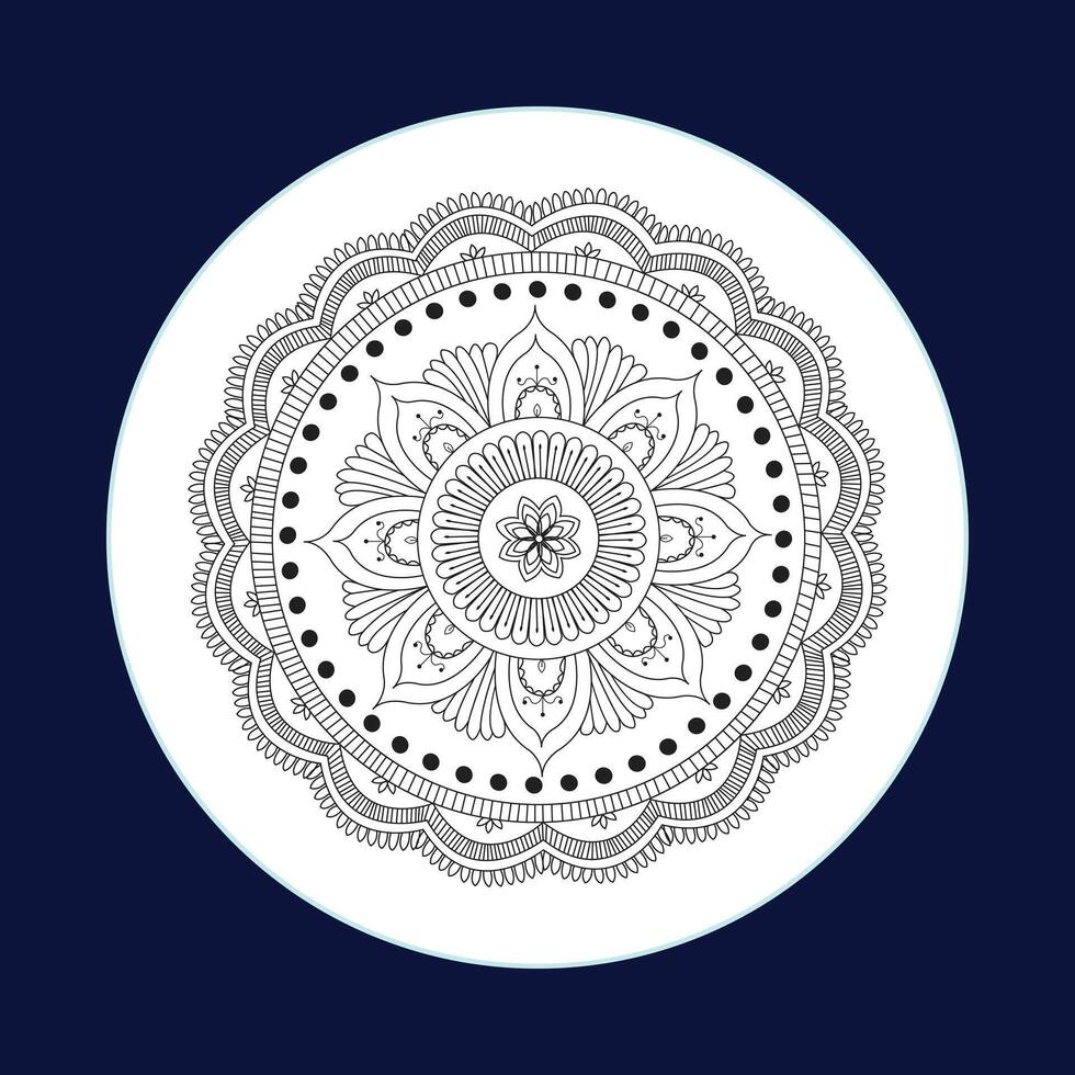 Best Mandala Art Design Outline Handmade Creative Mandala Patterns Lineal Mandala Background Intricate Mandala for Coloring Books Unique Outline Mandala Designs for Relaxation and Creativity vector