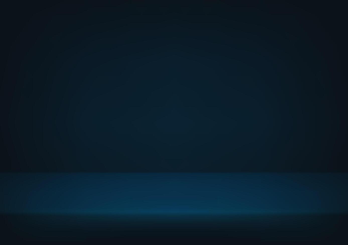 Dark blue studio background. Empty Room Studio with table. Space for selling products, backdrop, wallpaper, background, text. illustration. vector
