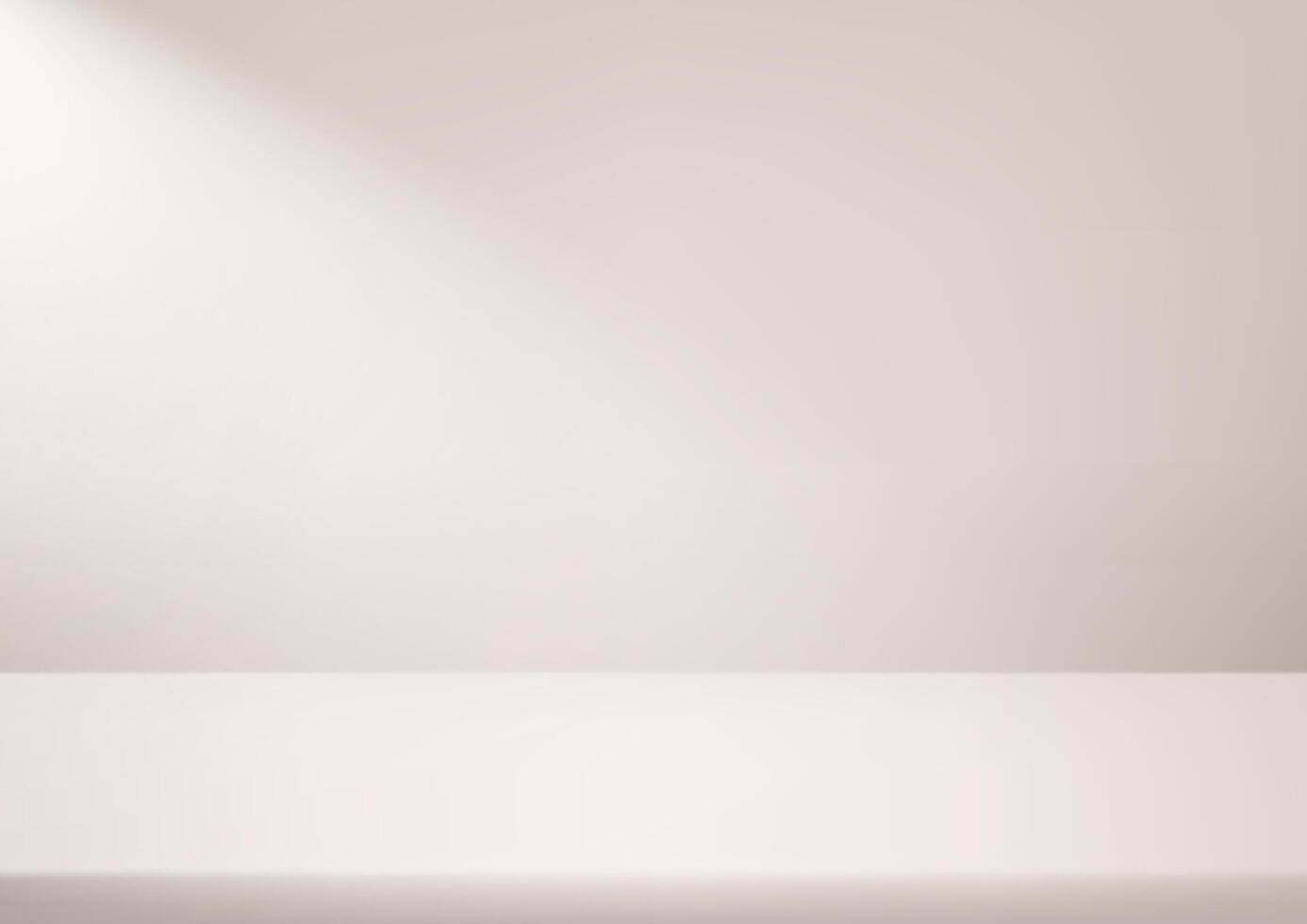 Empty beige studio background. Space for selling products on the website. Background 3d with podium. illustration vector