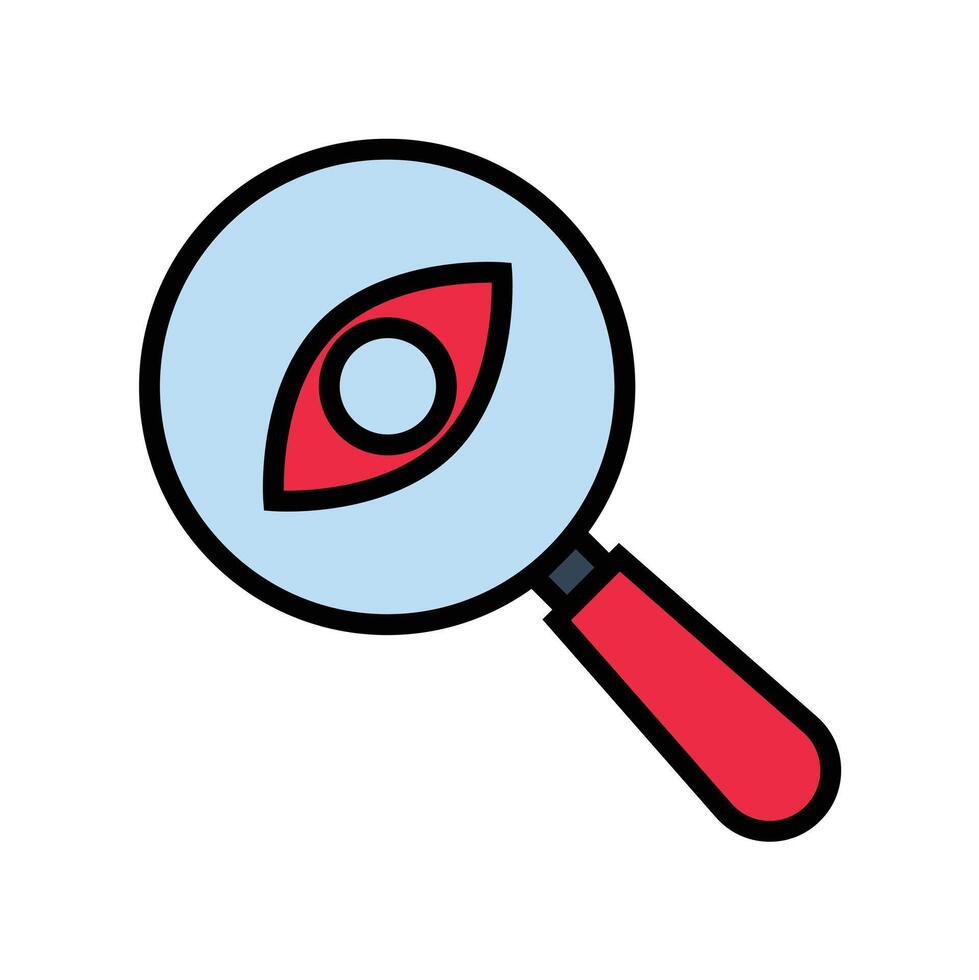Magnifying Glass with Eye Illustration vector