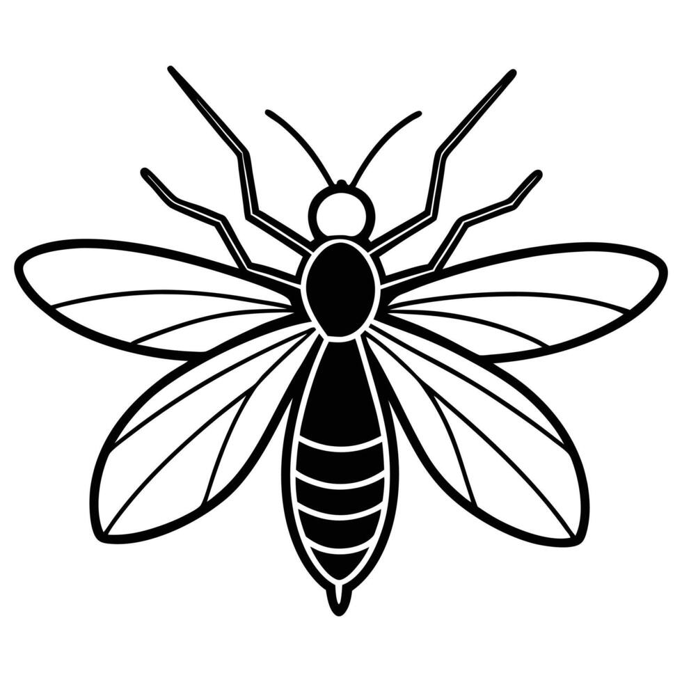 radiant firefly silhouette vector