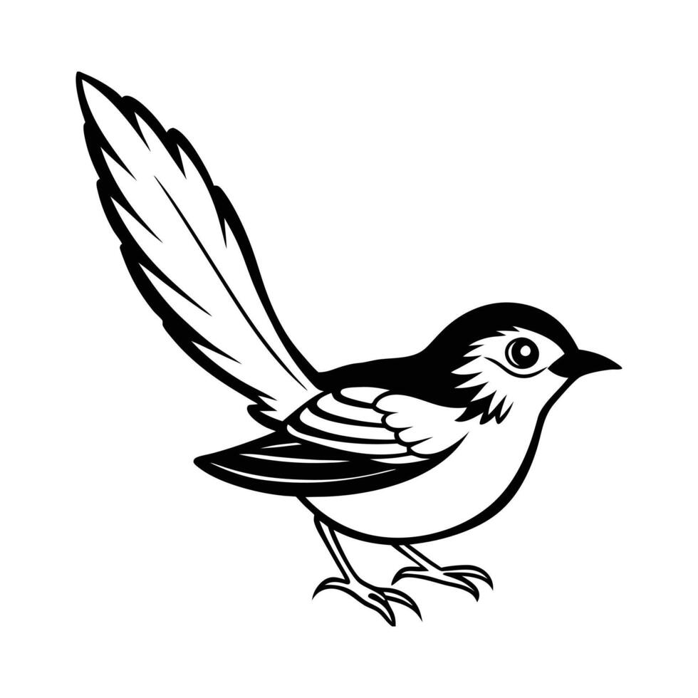 ethereal fairy wren icon vector