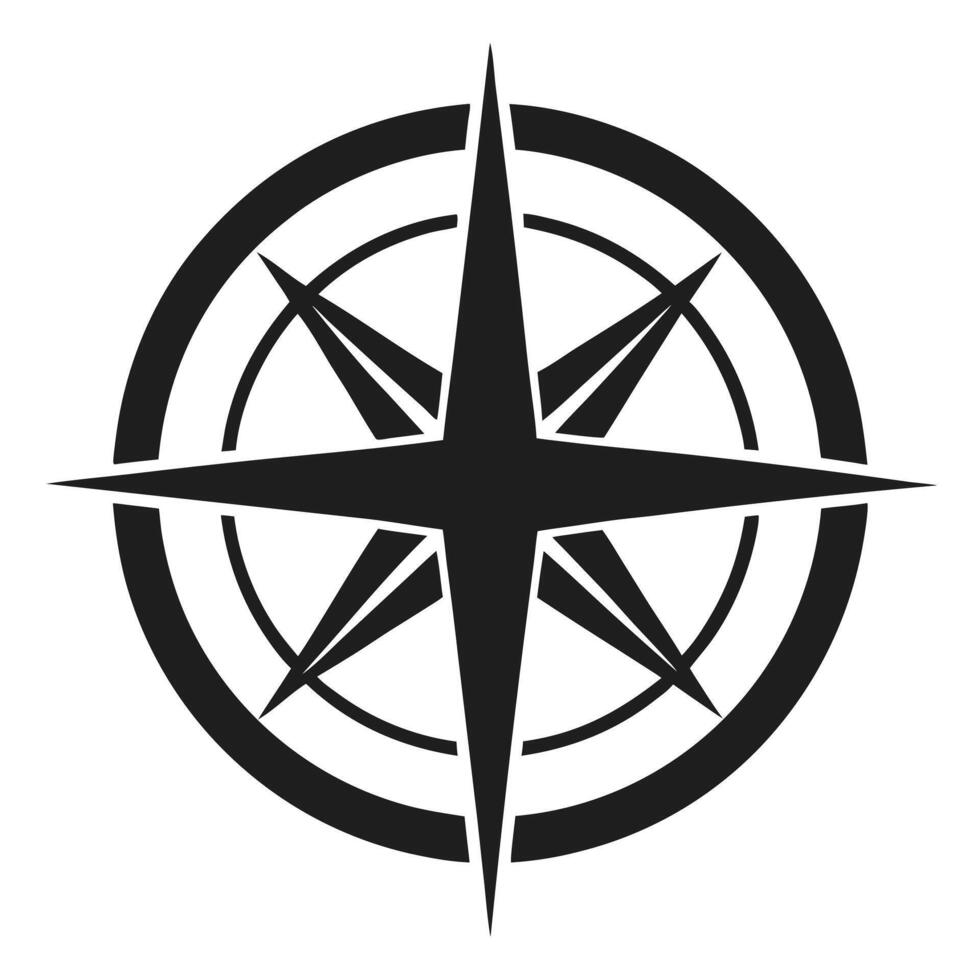 compass rose icon vector