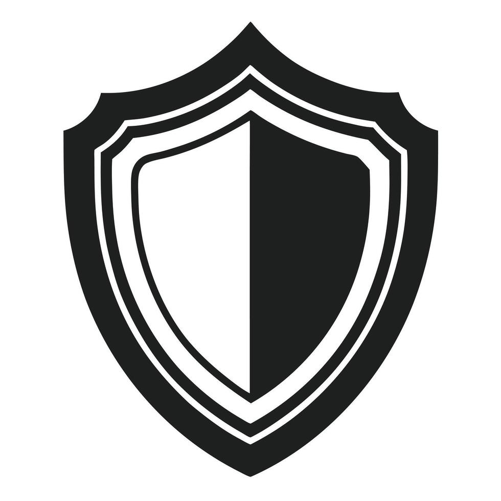shield icon silhouette vector
