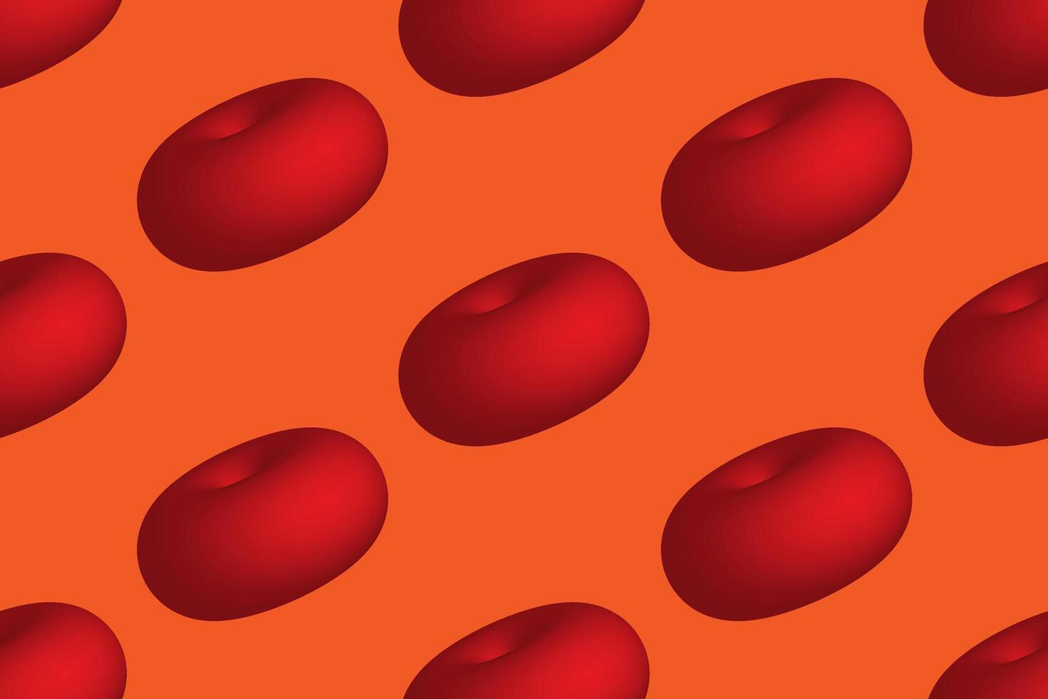 Image of red cherries seamless pattern. 3D background illustration. vector