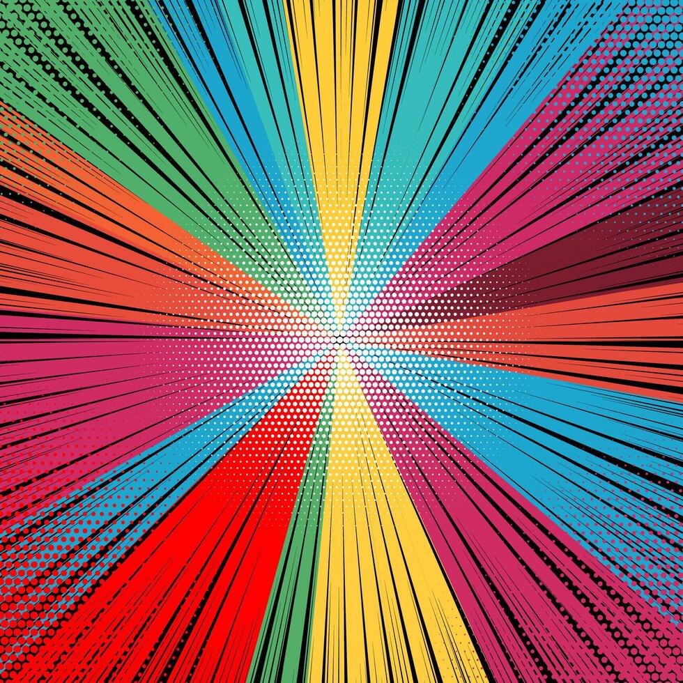Retro background with a comic starburst style design vector