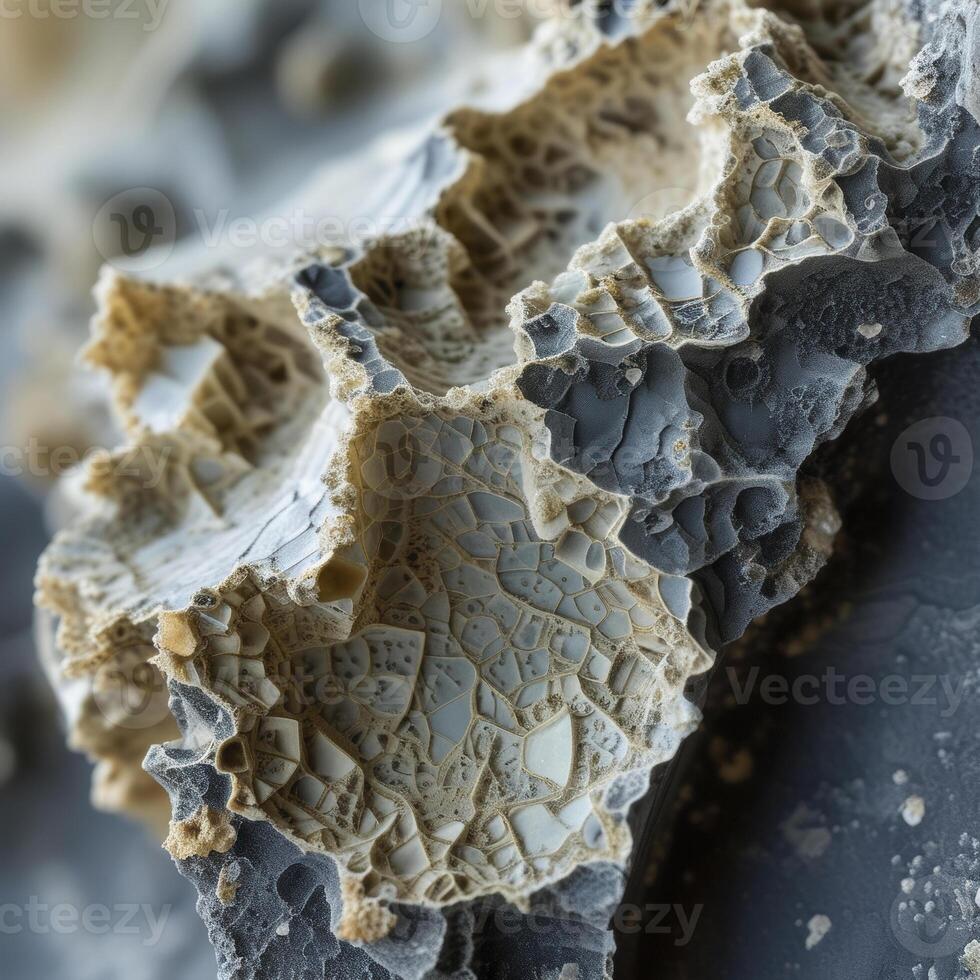 Intricate Details of a Mineral Specimen Captured in Extreme Macro Photography photo