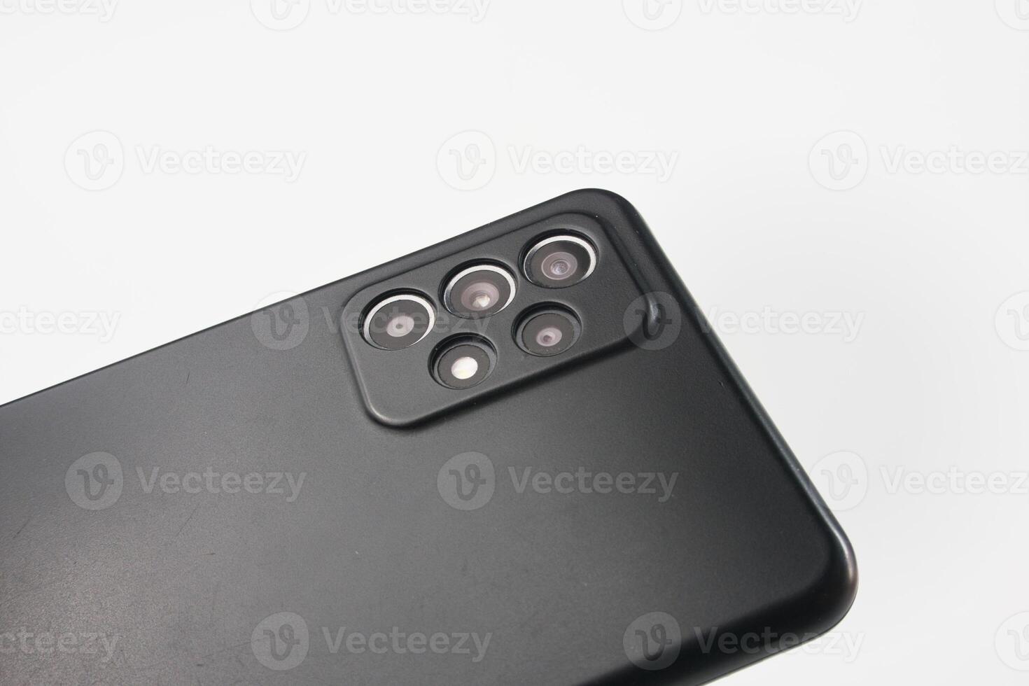 Close-Up of Modern Smartphone Back Highlighting Triple Camera Module photo