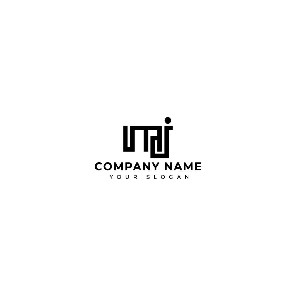 Modern Letter MJ logo design template vector