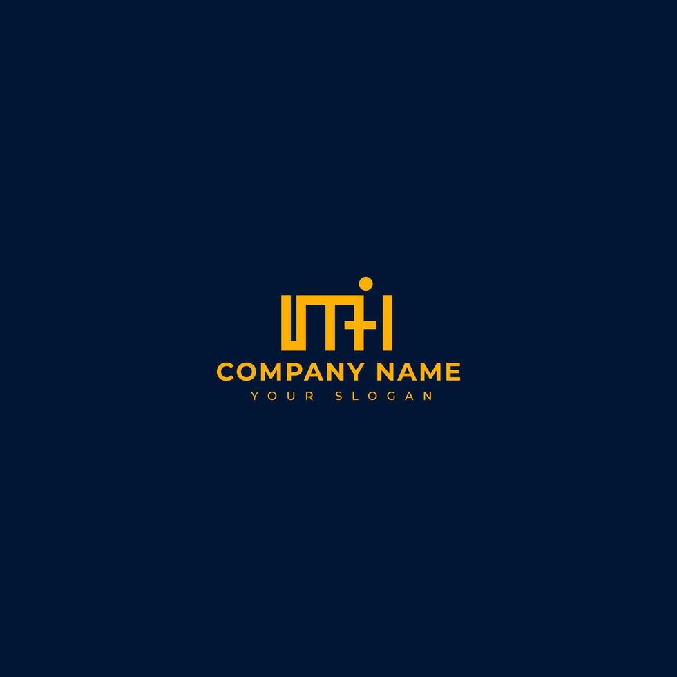 Modern Letter MH logo design template vector