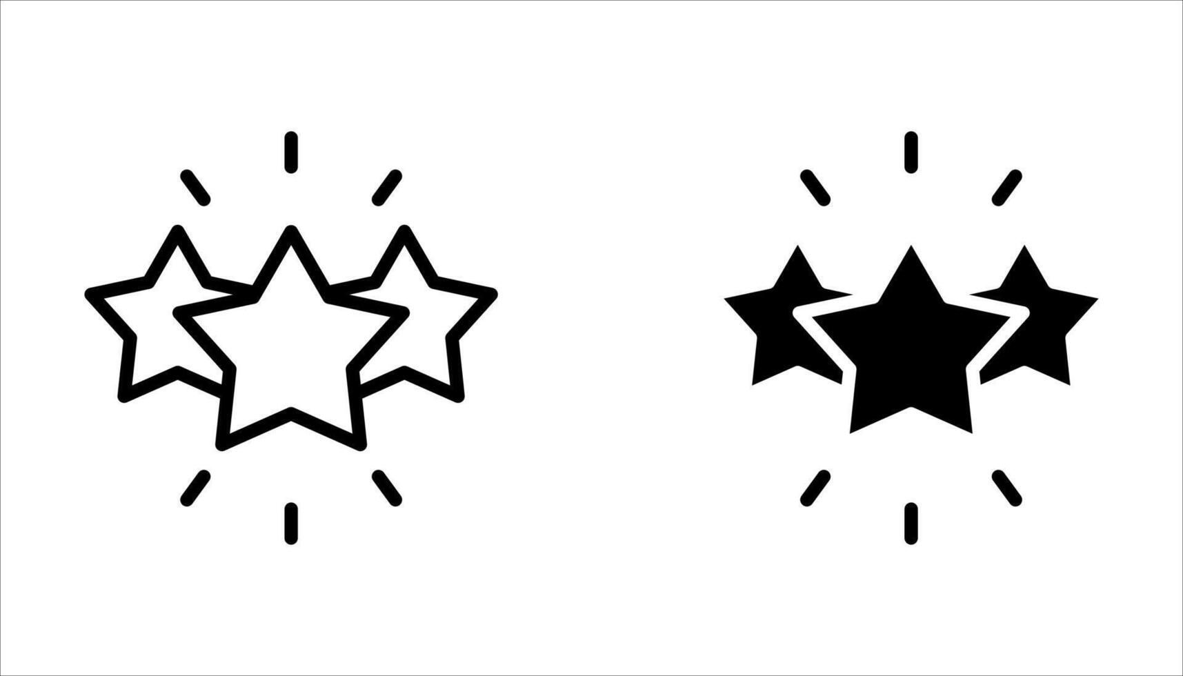 loyalty star icon set on white banckground vector