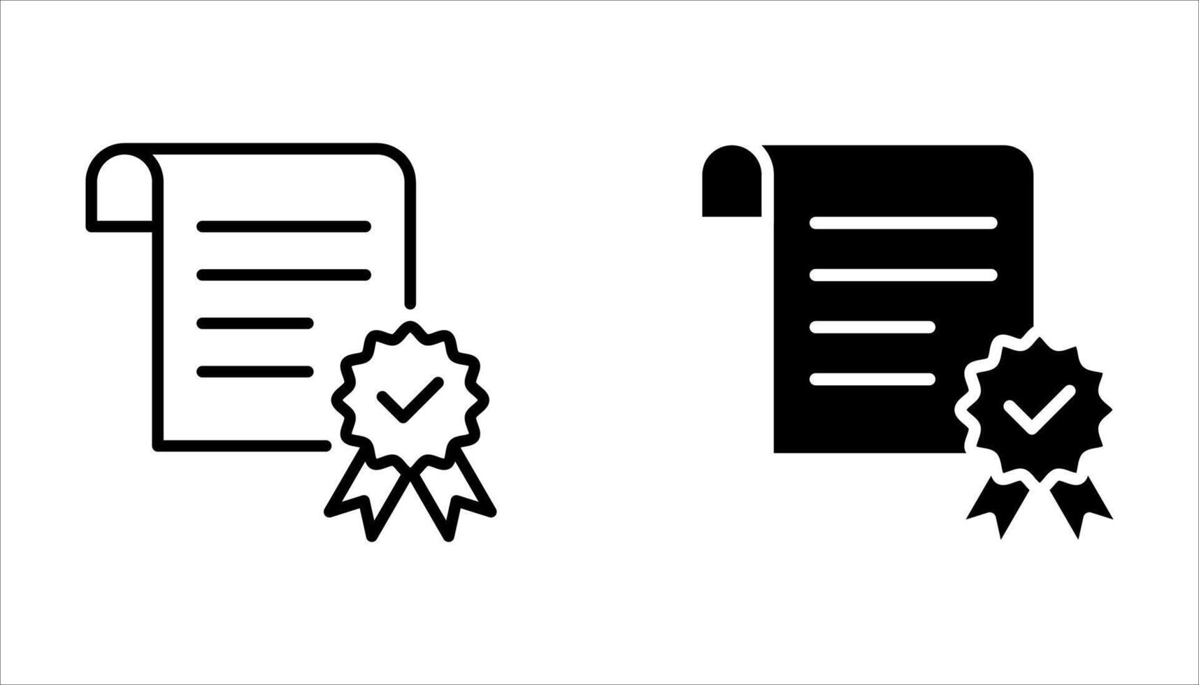 certificate icon set on white banckground vector