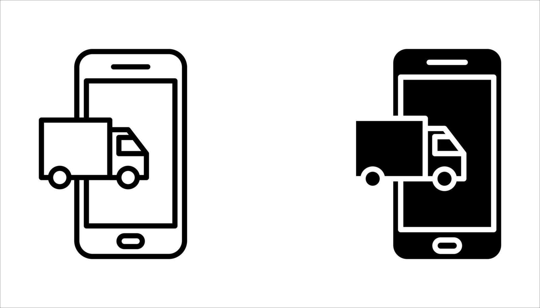 online delivery icon set on white banckground vector