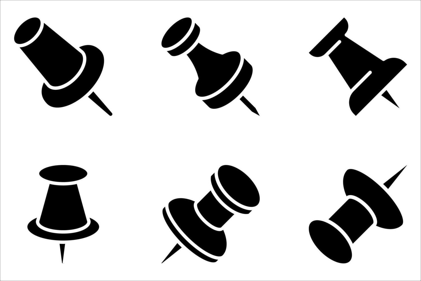 push pin icon vector