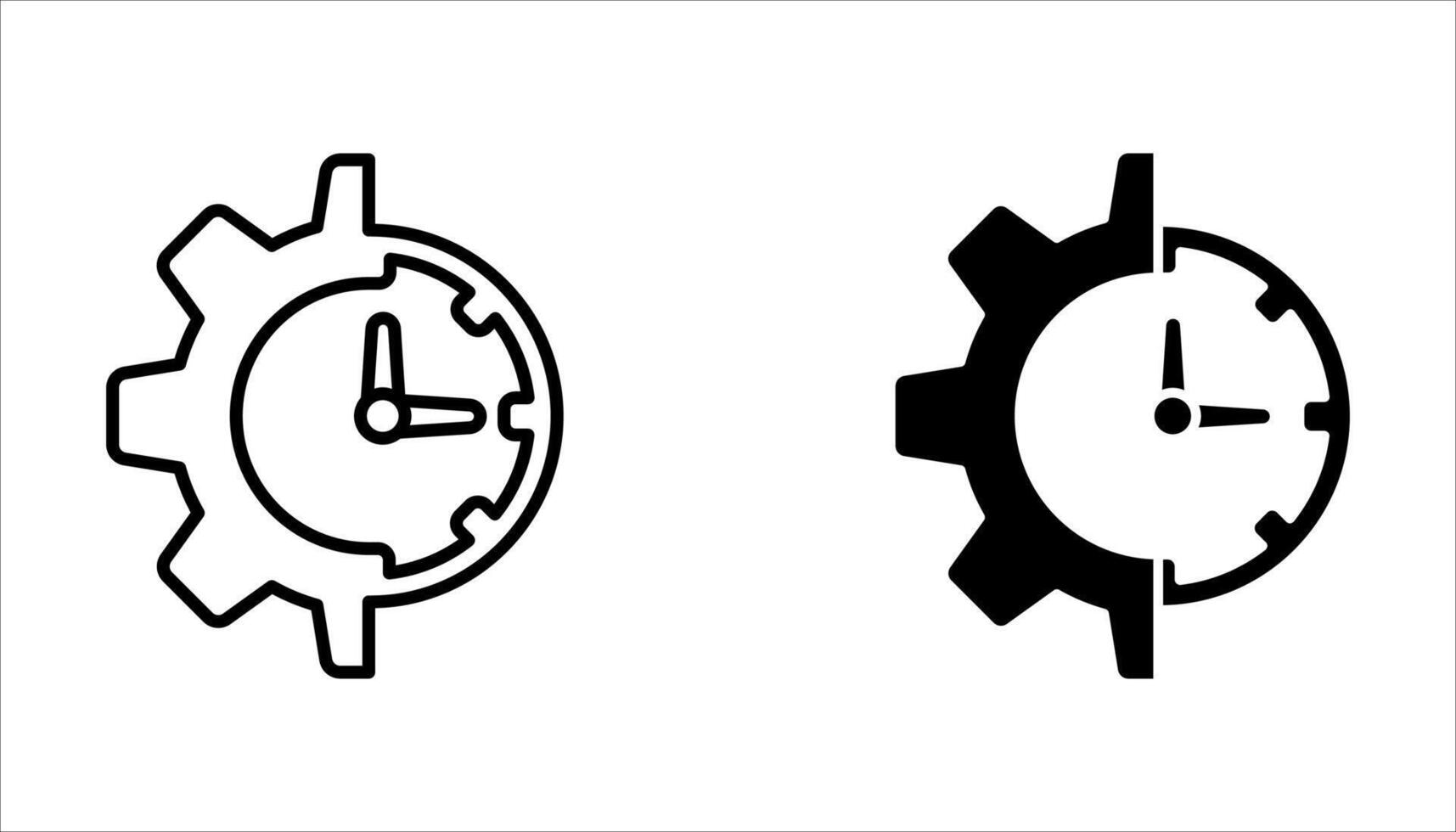 time management icon set. vector