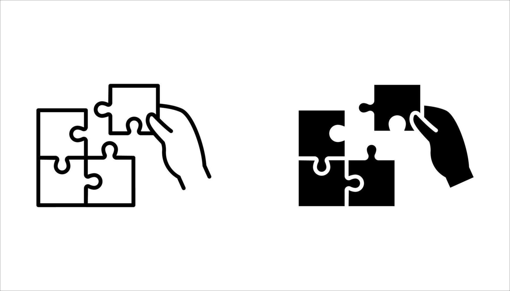 problem solving icon set on white vector