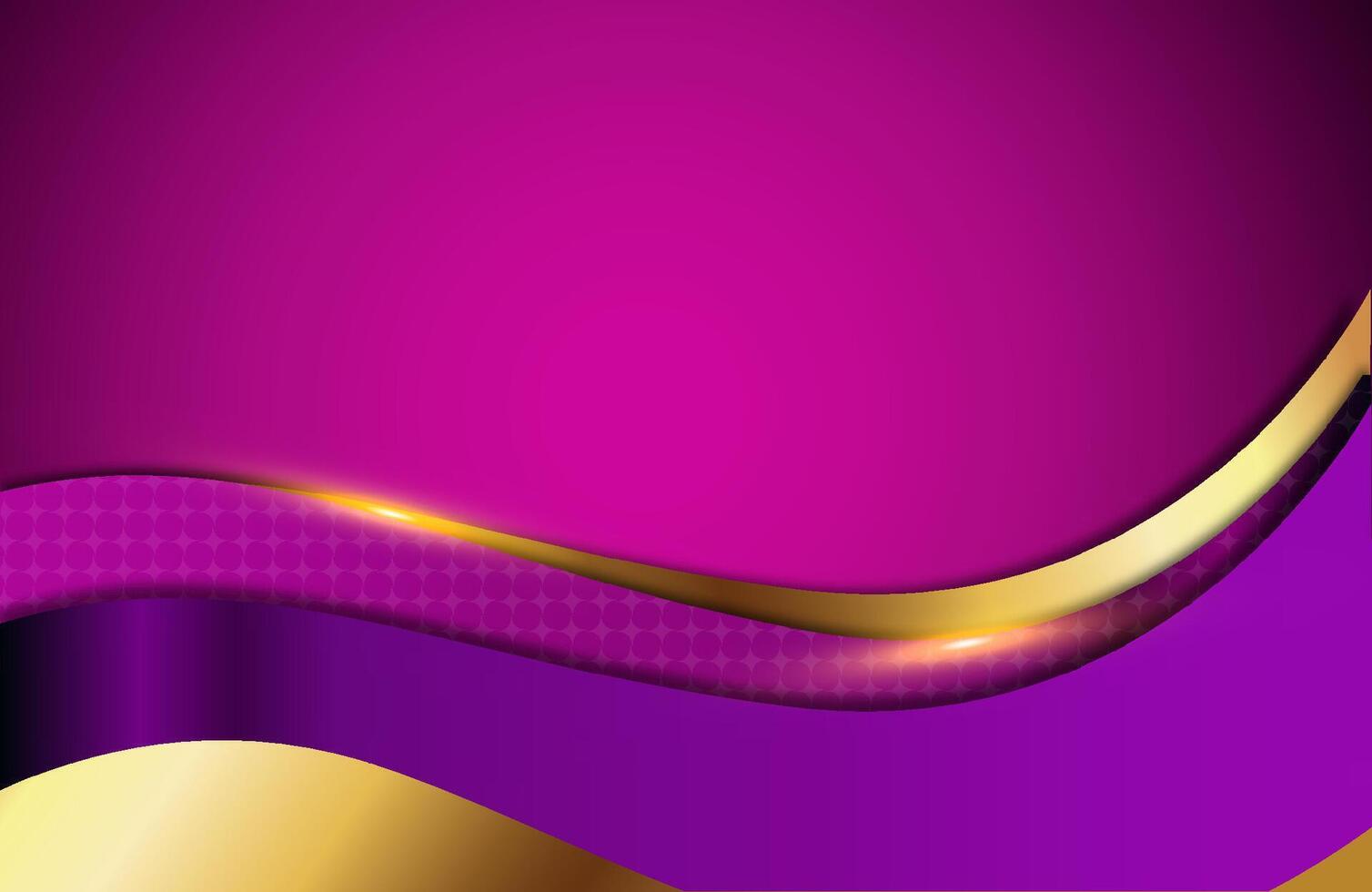 Luxury pink Graded Background With Gold Shades Forming Waves eps10 vector