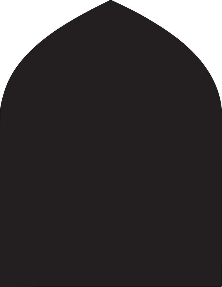 Islamic Architecture Window Frames in Silhouette Style vector