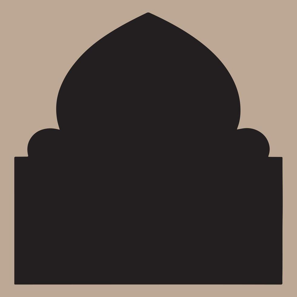 Classic Islamic Window Frame Vectors on White