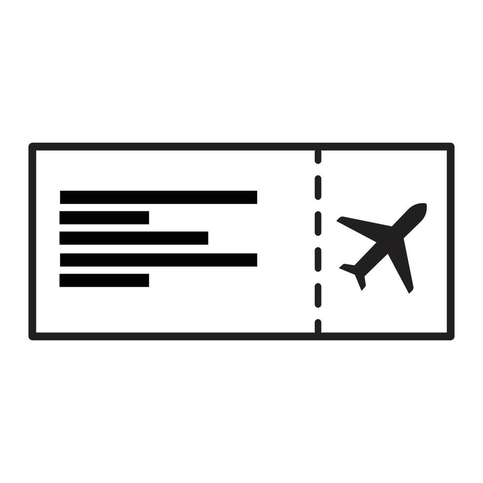 Flight Airline Ticket Icon vector