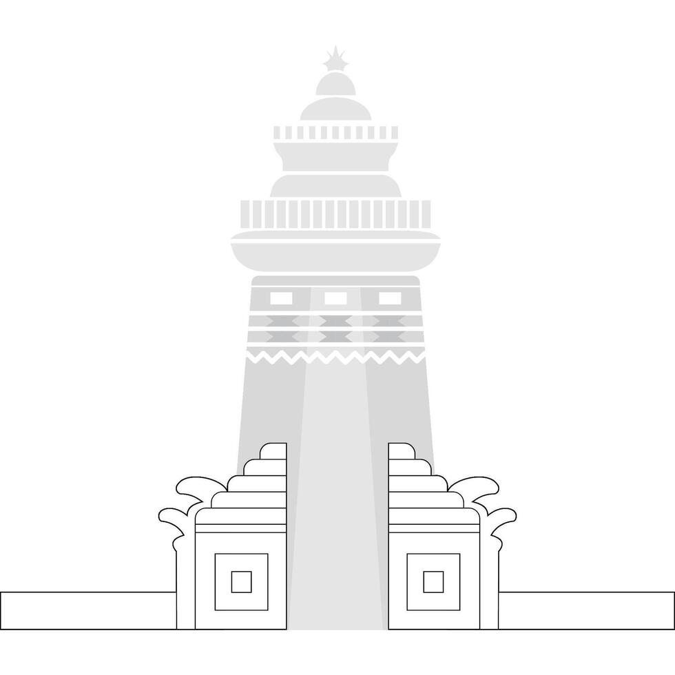 Grand Mosque Tower Banten Building Architecture History vector