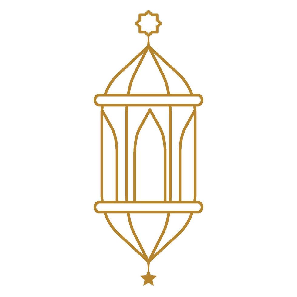 Lantern Icon Ramadan Ornaments vector