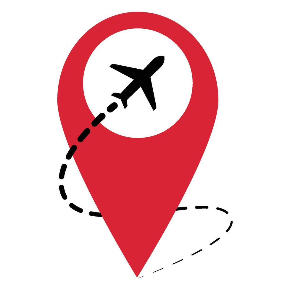 Flight Location Point Icon vector