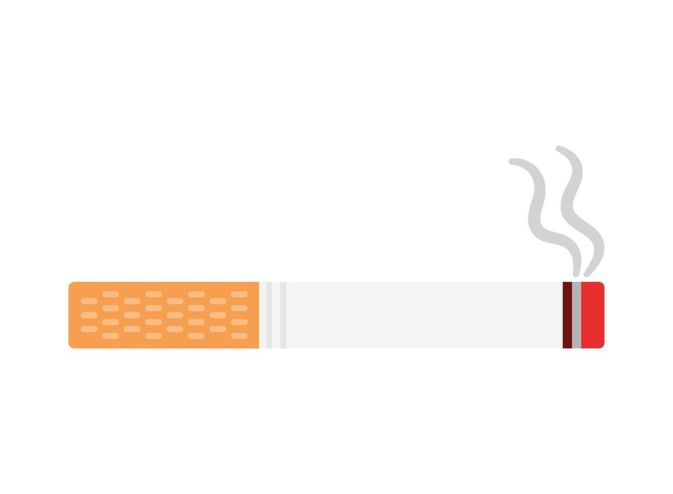 A cigarette is shown on a white background vector