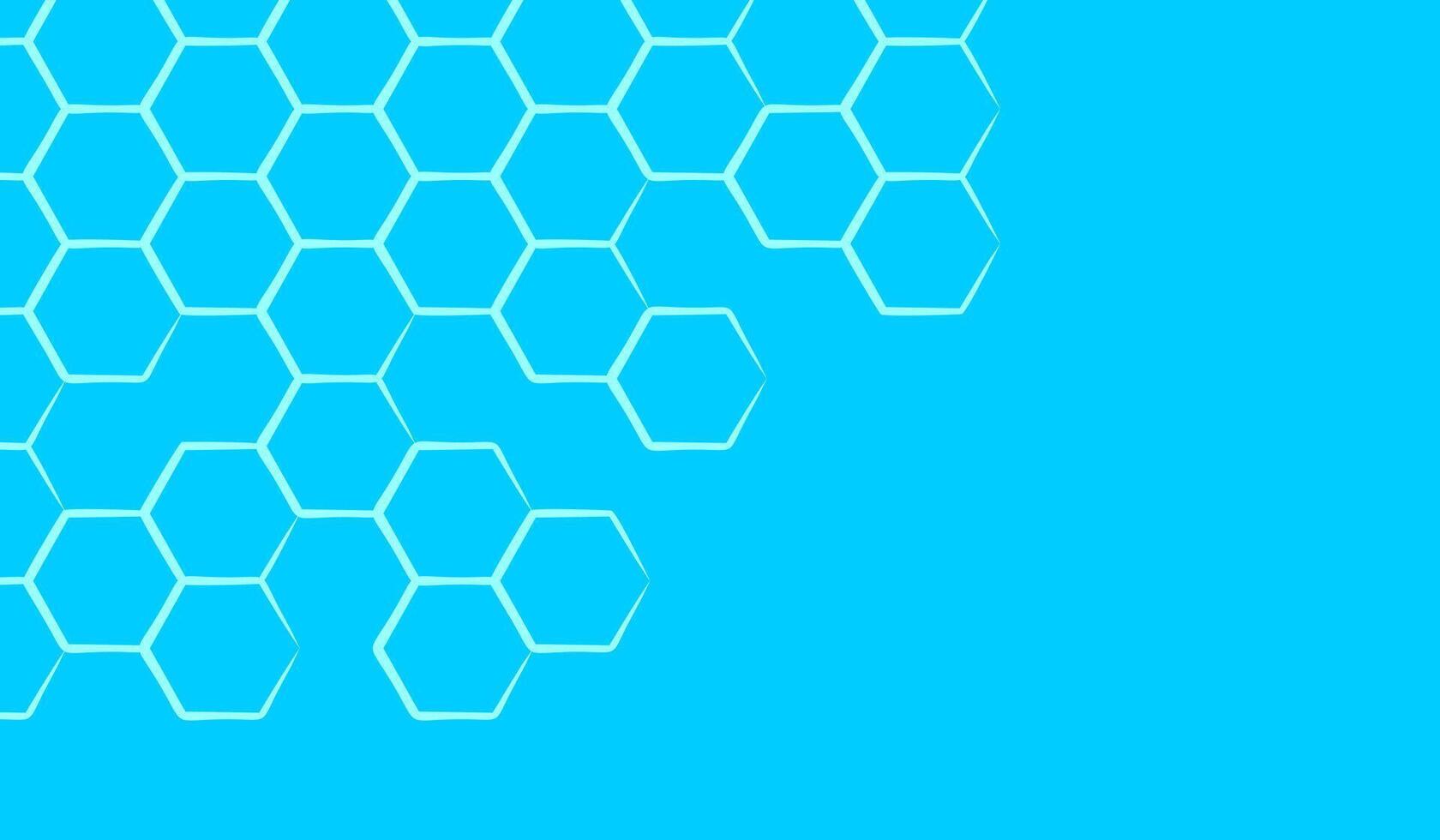 Blue hexagon pattern medical background, light blue honeycomb med illustration vector