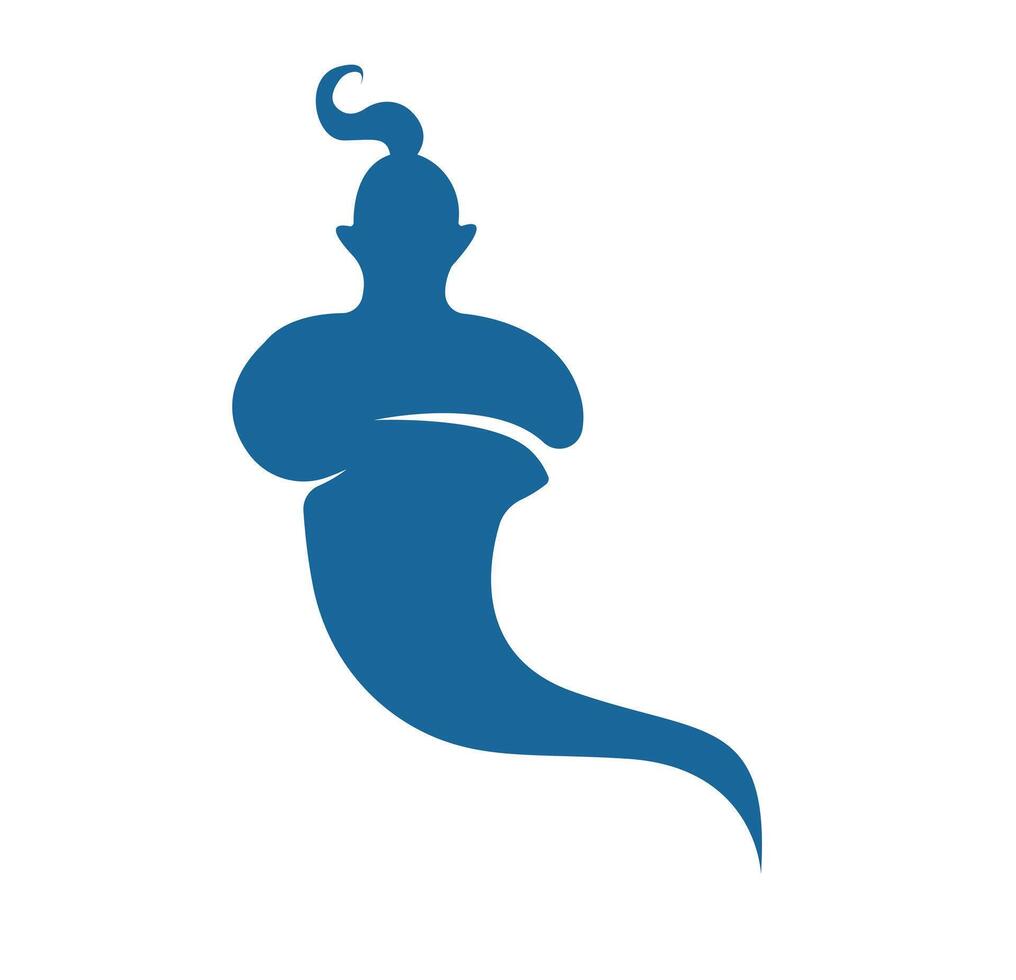 Gennie logo design template with lamp aladin vector