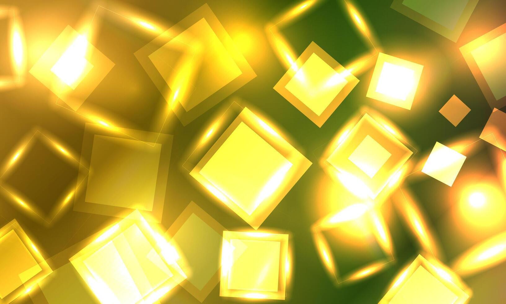 Abstract background with colorful square. shiny yellow gold light. soft light. vector