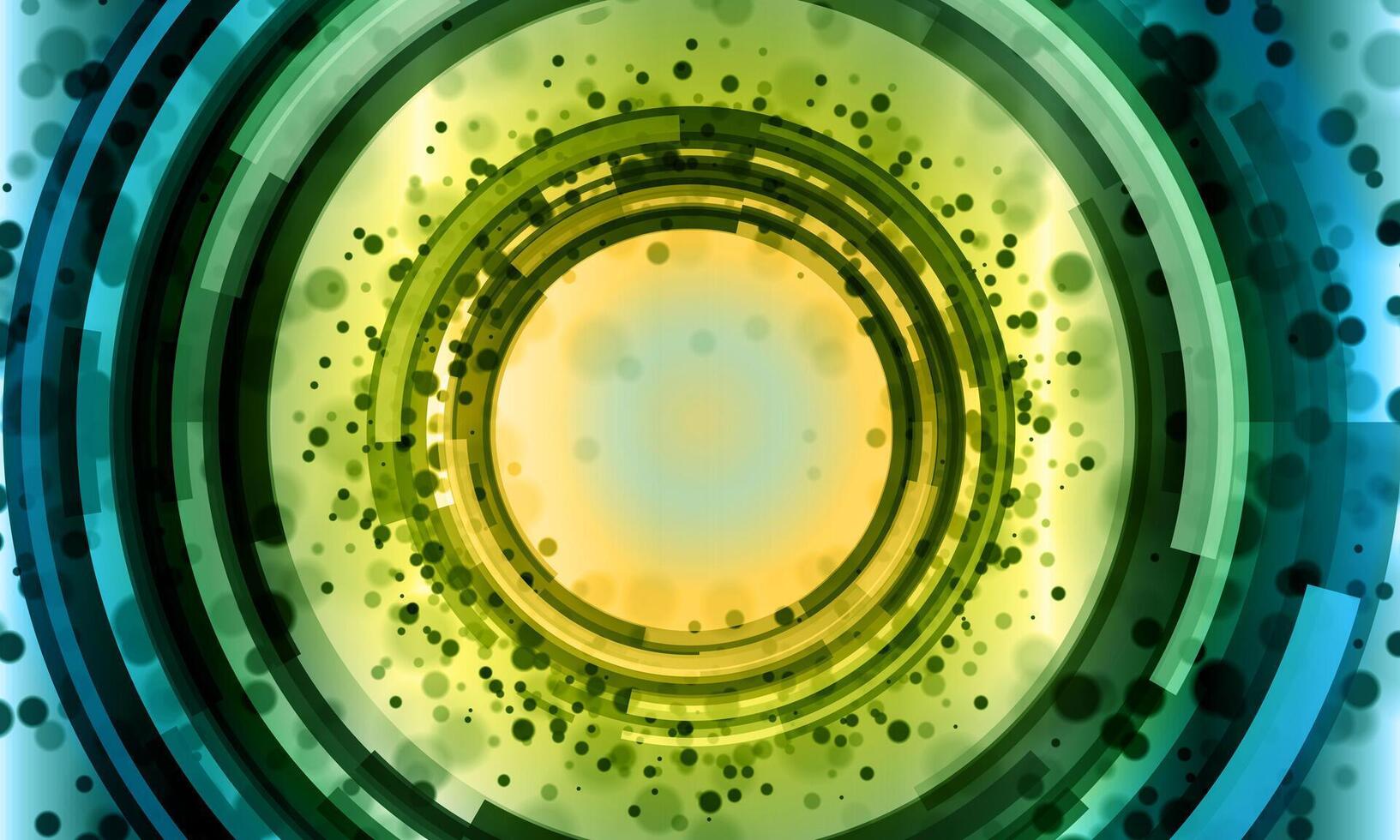 Abstract circular retro dots pattern on blue and green background. soft color. vector