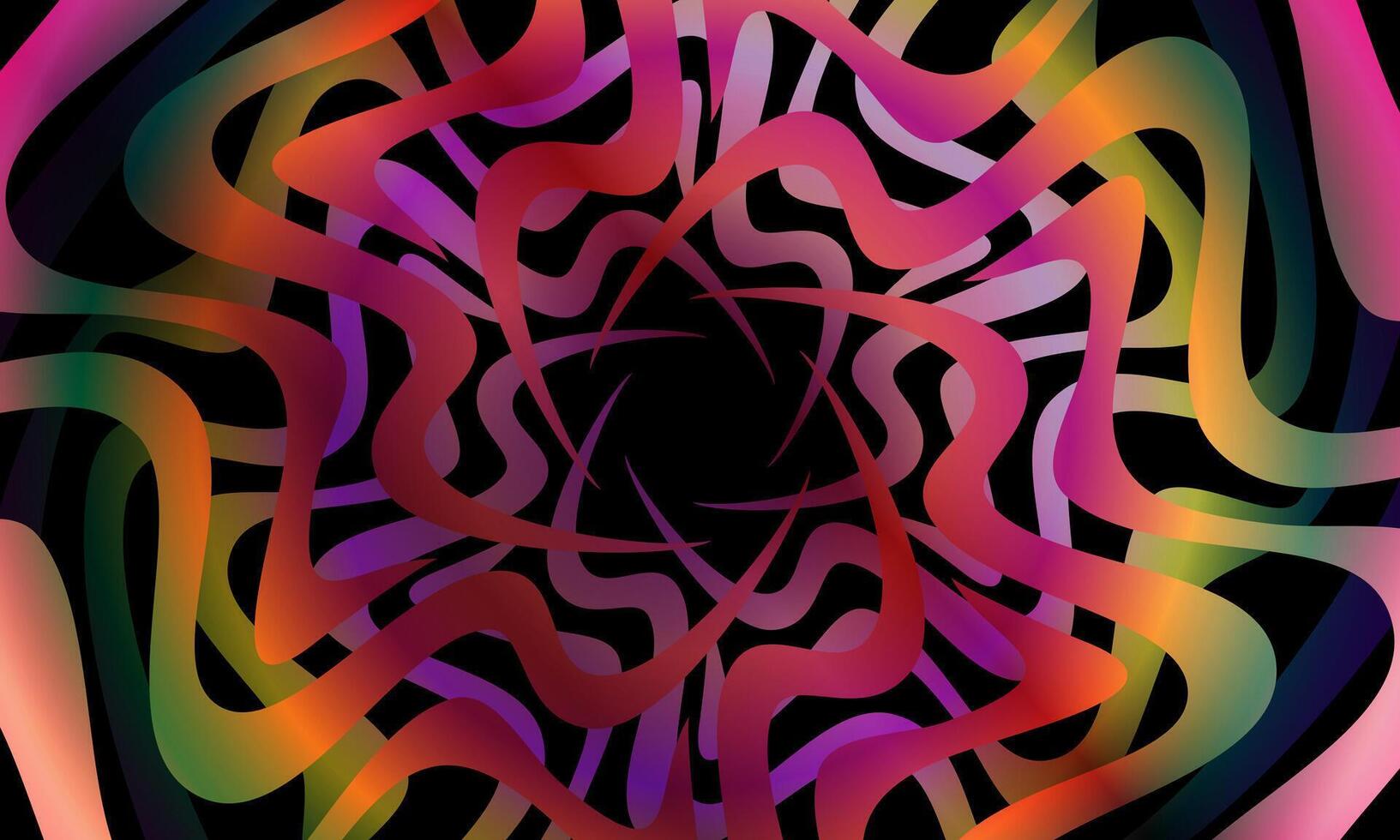 Abstract wavy line circular colorful background. wave shape. vector