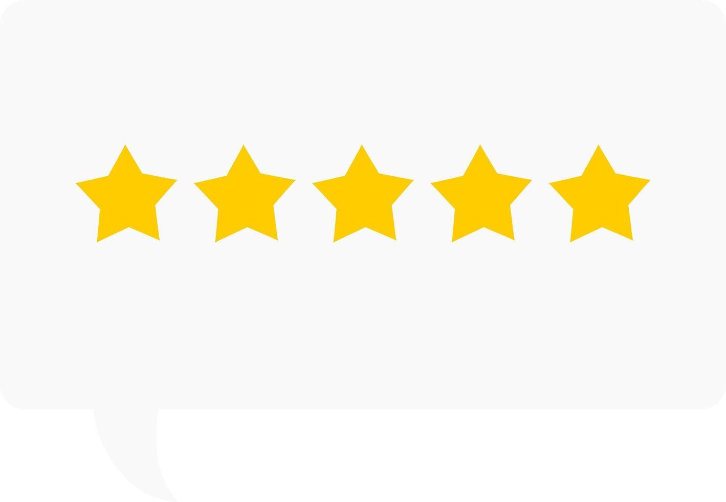 Five-Star Rating Message Bubble vector