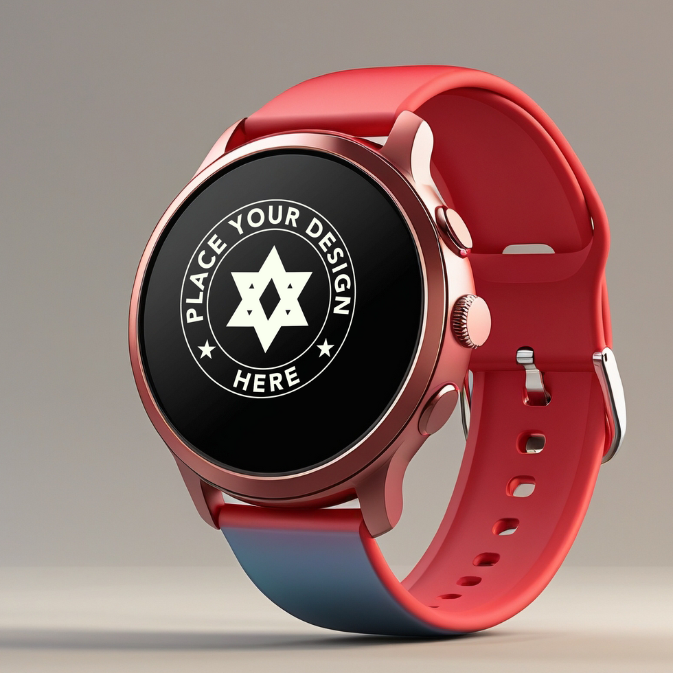 Wearable technology smart digital watch mockup with a sleek and modern screen psd