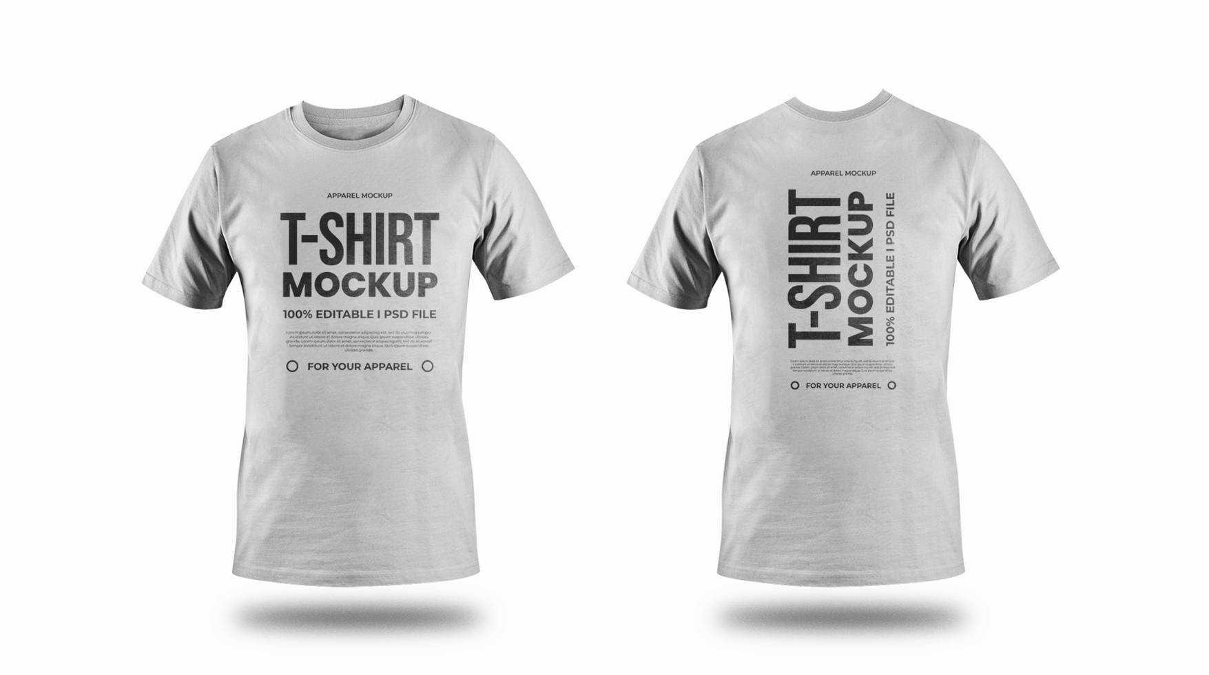 Tshirt mockup front and back view 4 psd