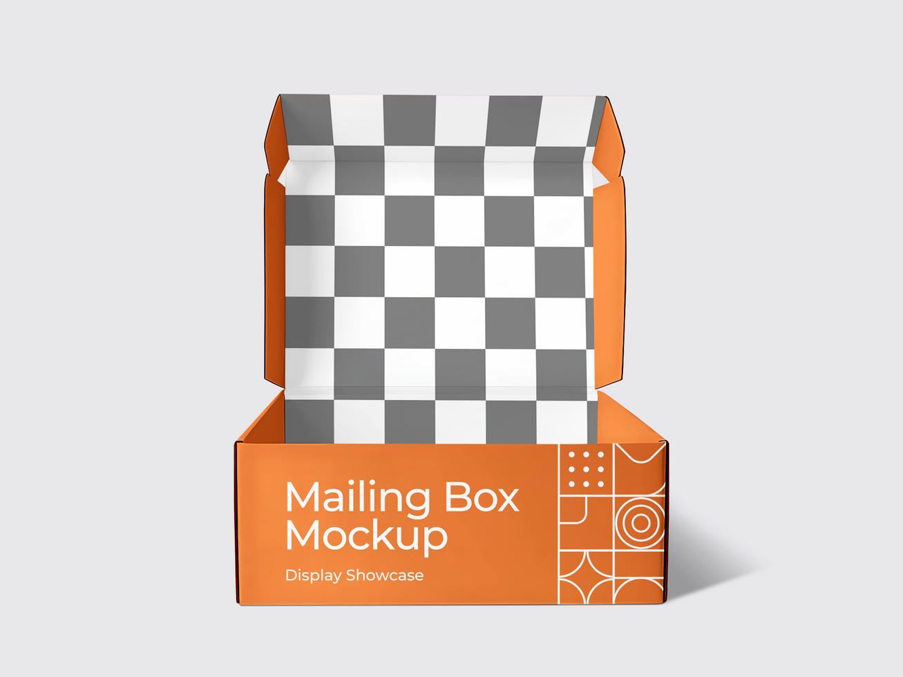 Mailing Box Mockup Front View psd