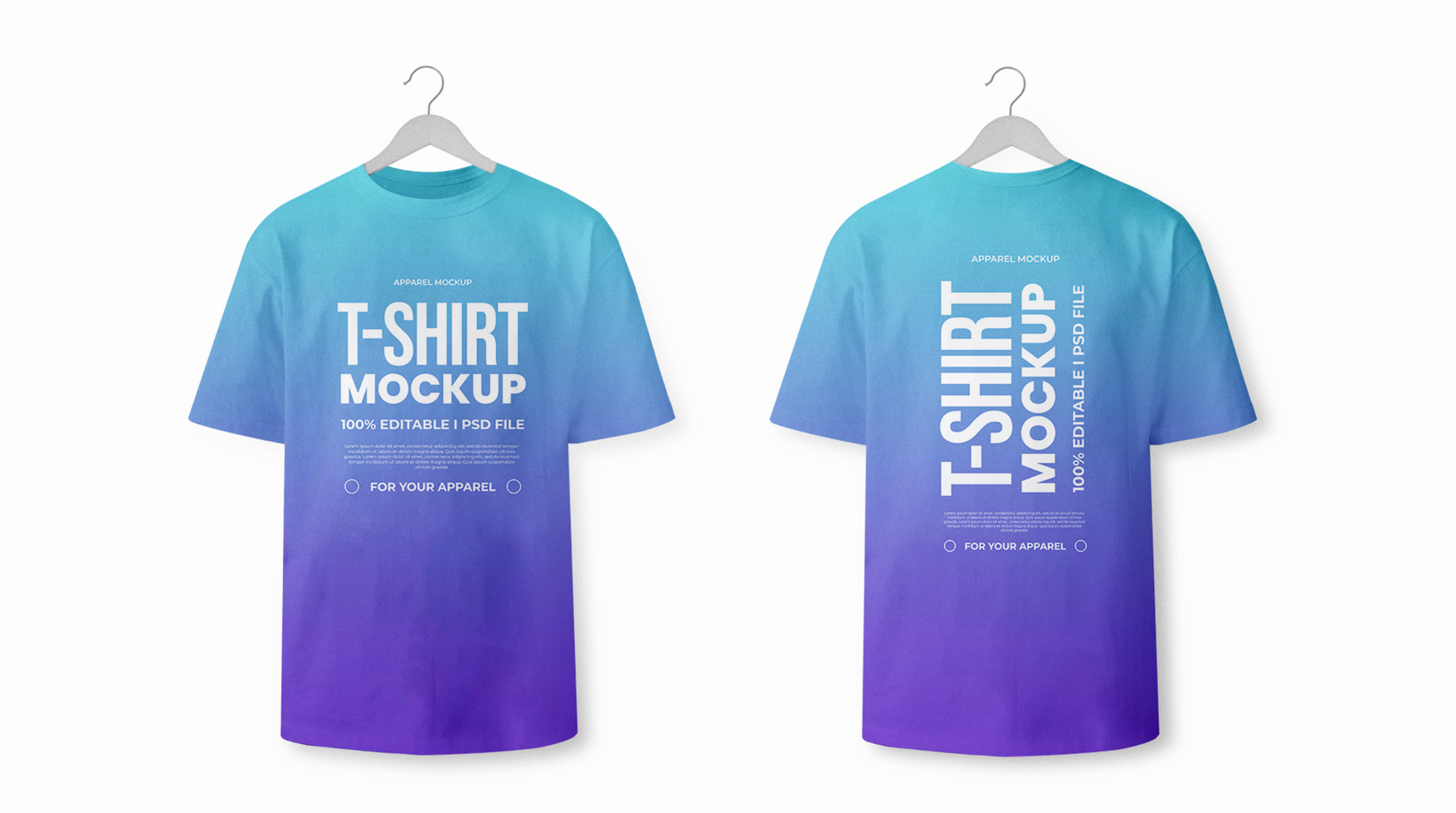 Tshirt mockup front and back view 1 psd
