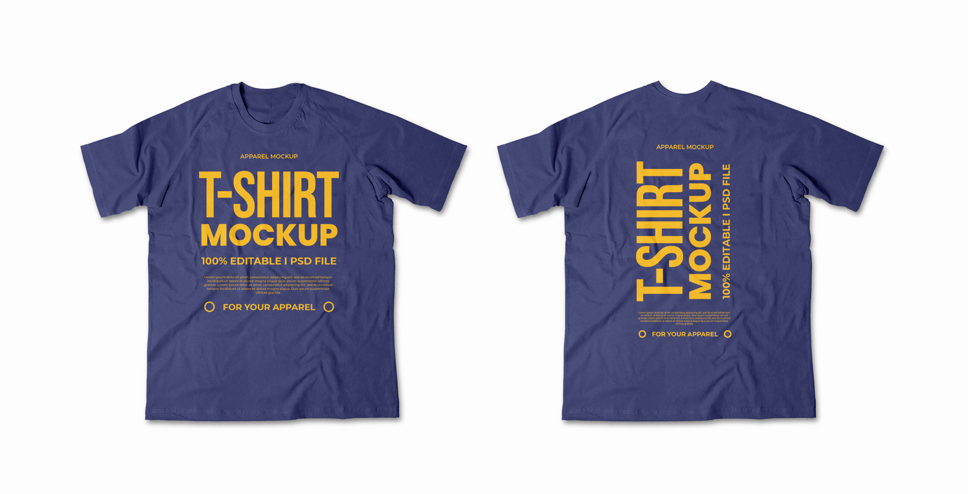 Tshirt mockup front and back view 3 psd