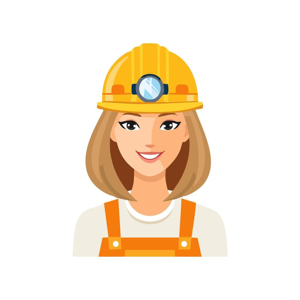 A miner wearing a helmet vector