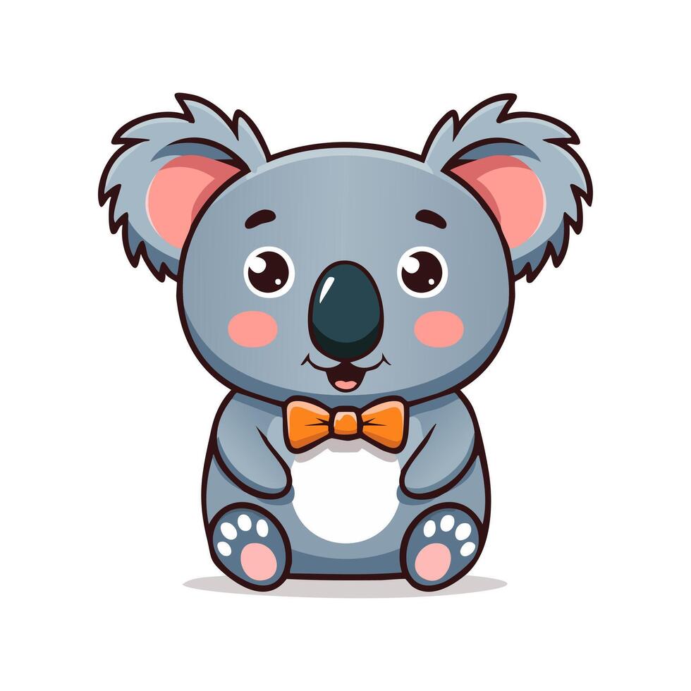 Cute Koala with Bow Tie vector