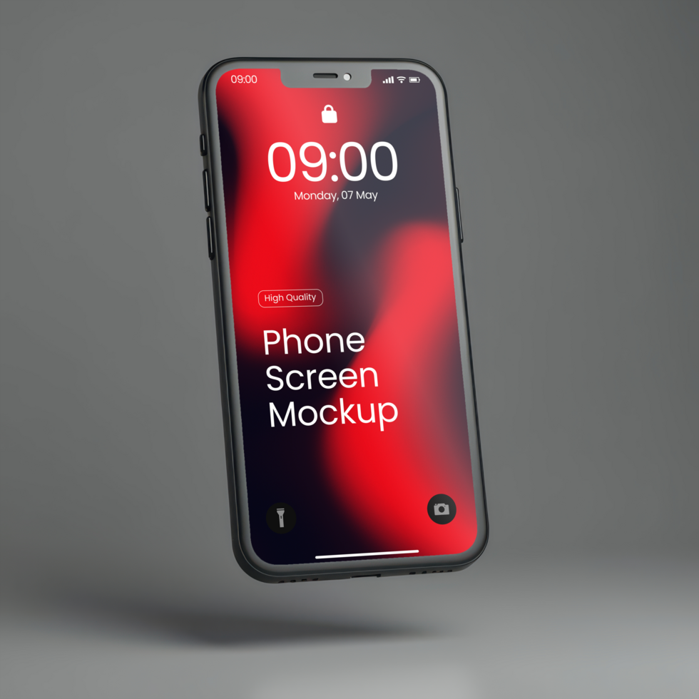 Floating Phone Mockups. psd