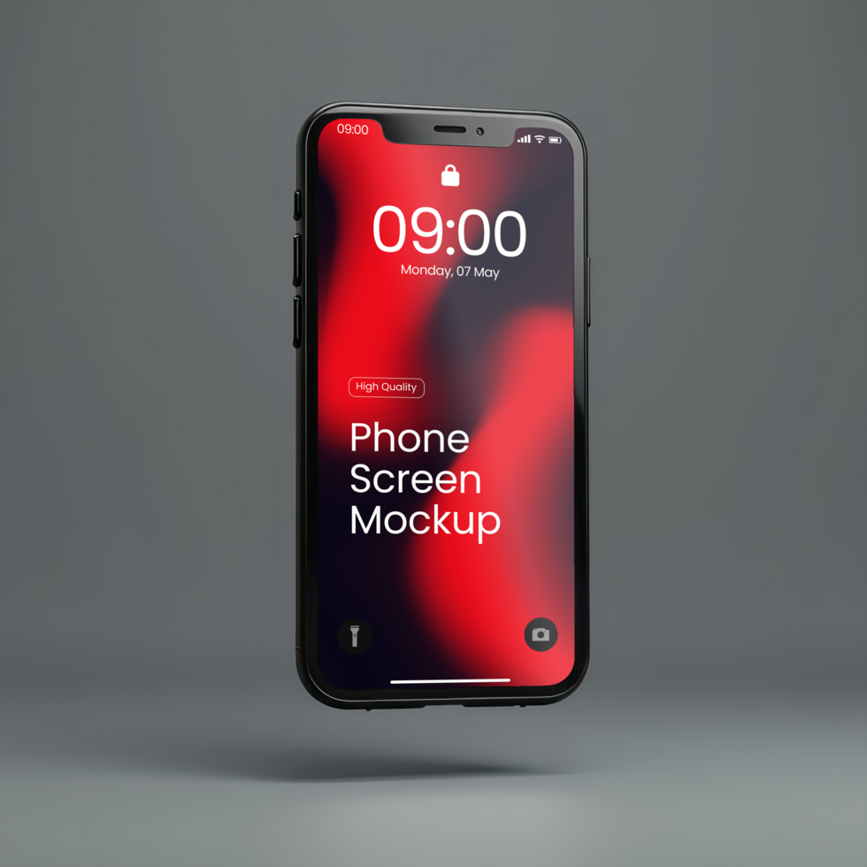 Floating Phone Screen Mockups. psd
