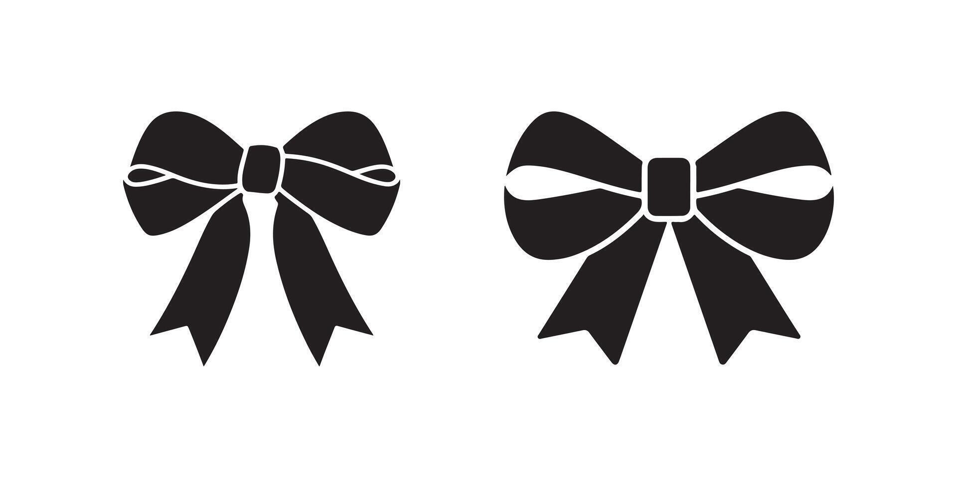 Bow Tie Icon . Stylish Bow Illustration. Isolated Design vector