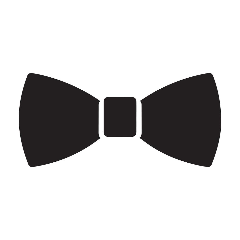 Black Bow Tie Clipart. Flat Icon Illustration Design vector