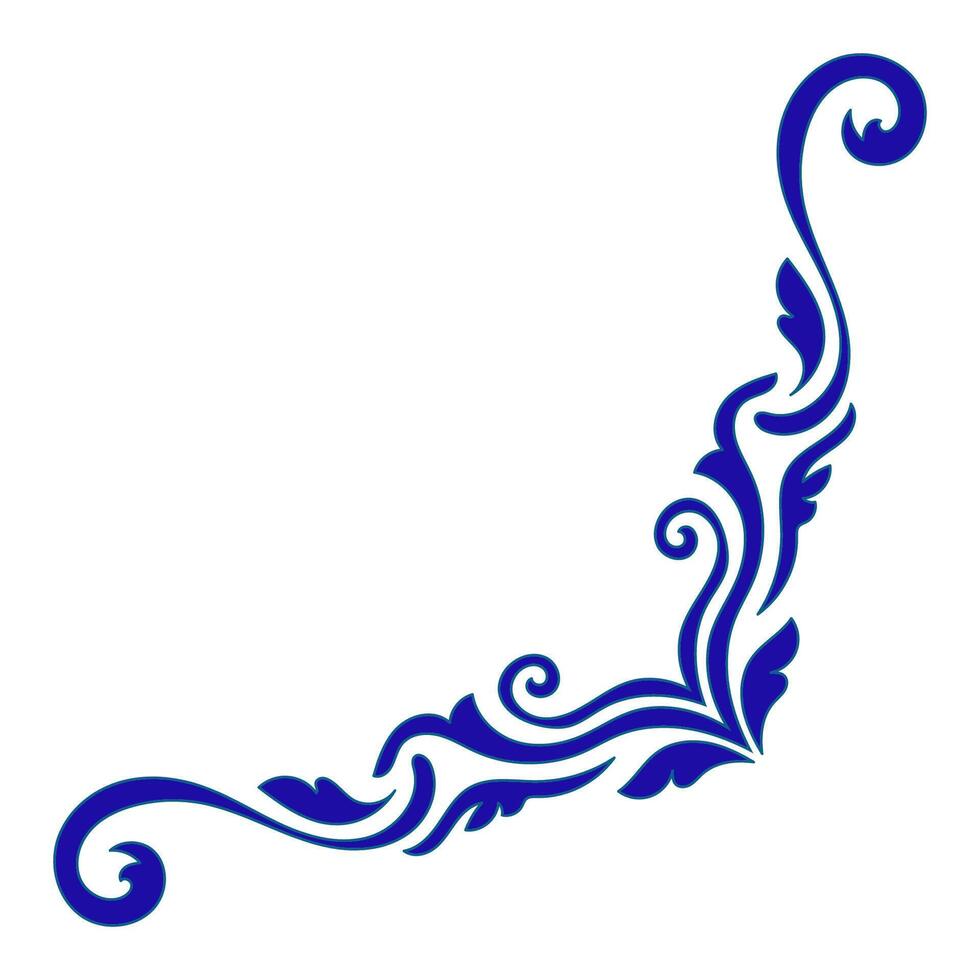 Intricate Thai pattern corner on ivory background vector