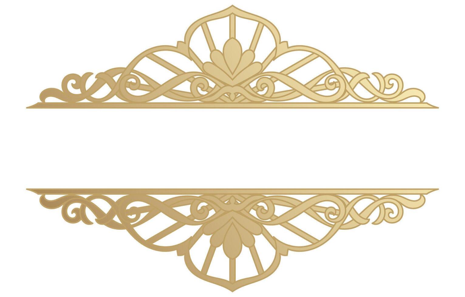 Classic Ornate Frame with Gold Accent Patterns vector